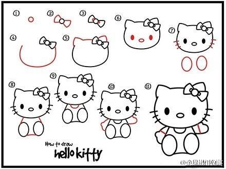 手帐简笔画hello kitty 来自微博收集 - 堆糖美图