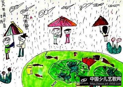 雨景儿童简笔画