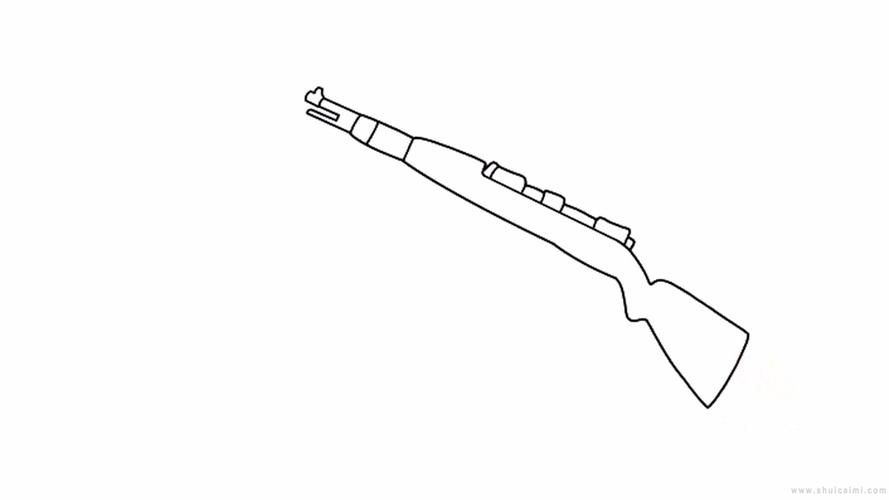 绝地求生98k枪简笔画怎么画绝地求生98k枪简笔画简单