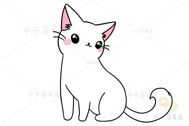 小猫简笔画可爱简单猫简笔画