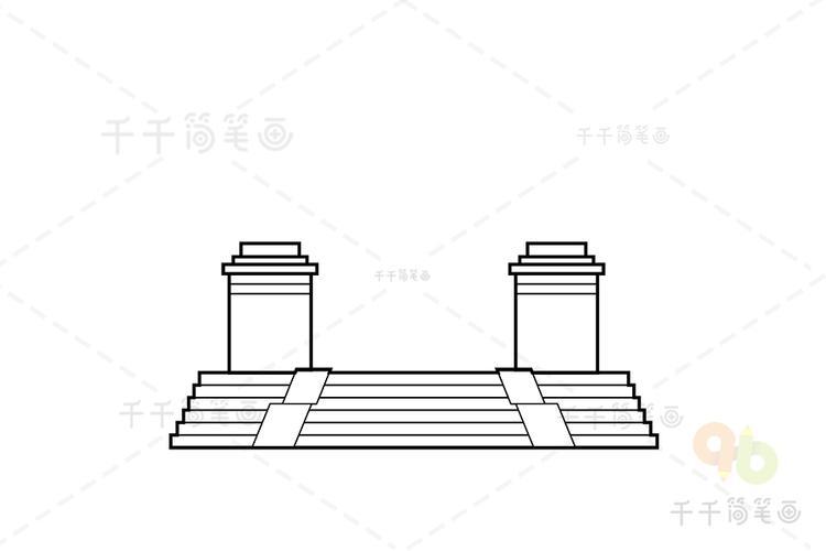 建筑南京中山陵创意画江苏简笔画