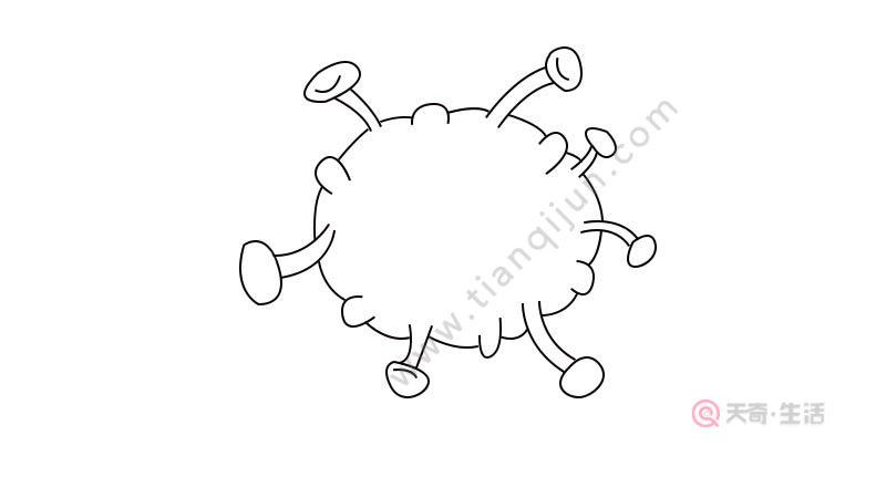 新冠病毒简笔画新冠病毒简笔画画法