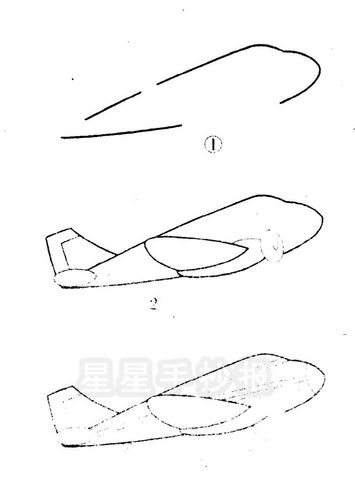 飞机简笔画怎么画