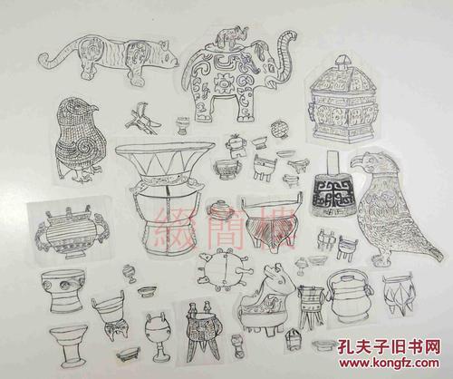 故宫博物院工艺品简笔画