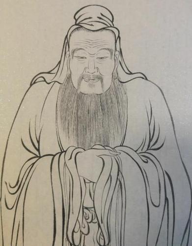 小学生绘画孔子简笔画像