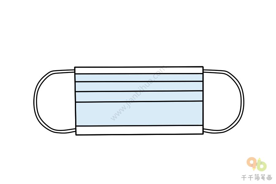 一次性口罩简笔画