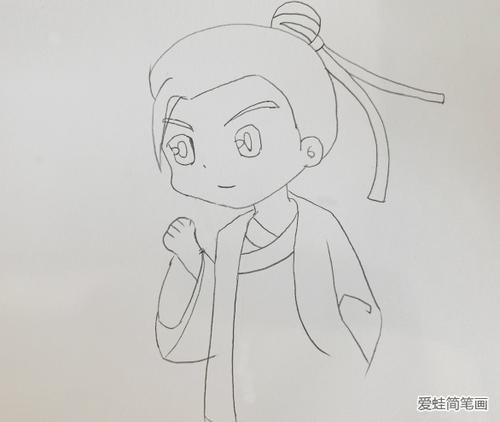 古风男生侧脸画法小男孩简笔画-简笔画大全