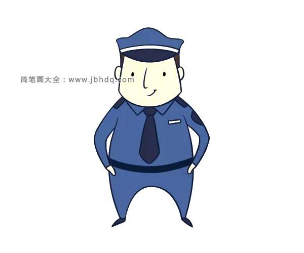 三张警察简笔画图片