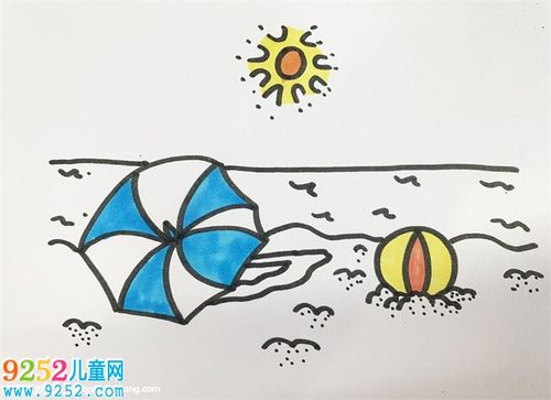 关于夏天的画简单漂亮 夏天简笔画关于夏天的画教程