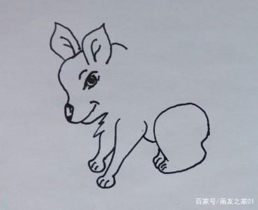 简笔画狐狸小老虎史努比22张图片