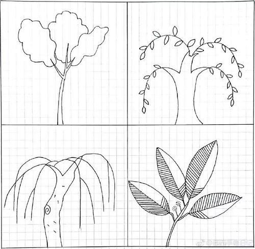 线条构图简笔画