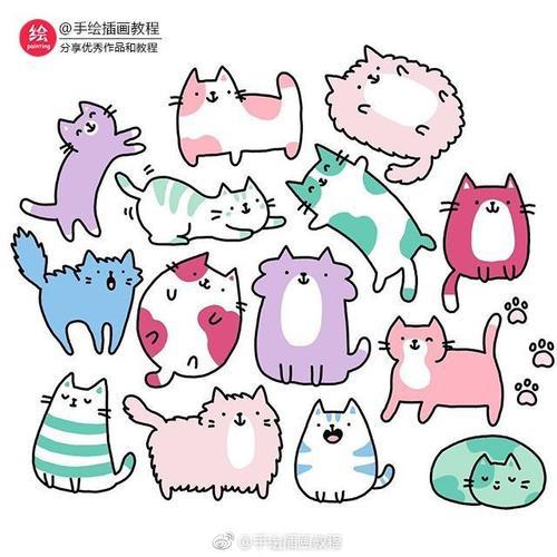 猫咪的马克笔简笔画