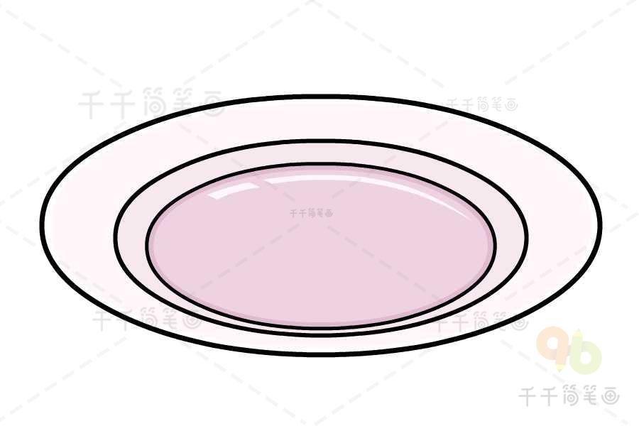 盘子简笔画怎么画