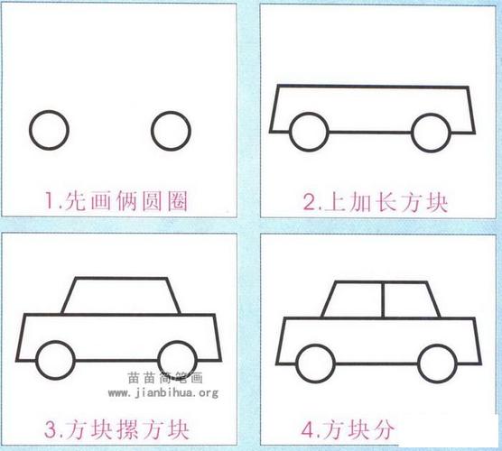 小轿车简笔画简单画法图解