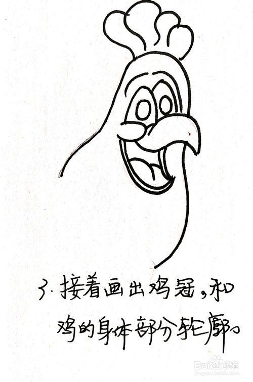 《q版十二生肖》系列之鸡简笔画