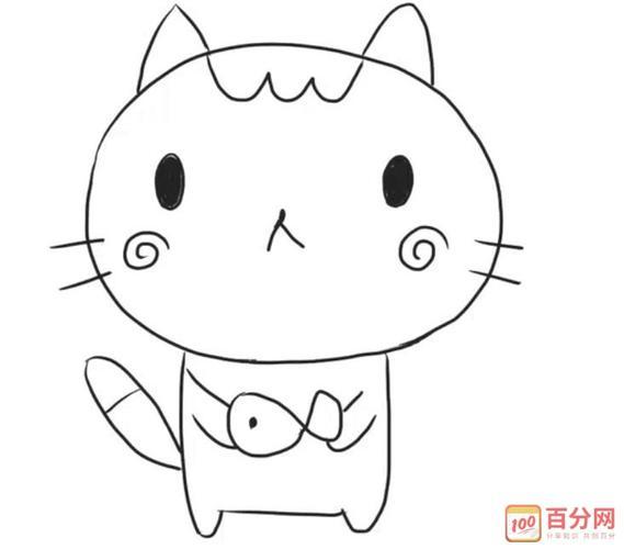 小猫简笔画教程小猫简笔画图片大全 幼儿学画可爱的小懒猫简笔画