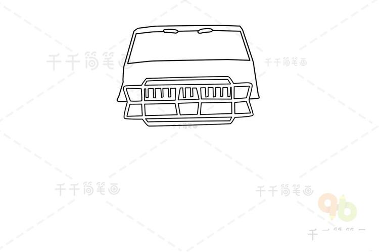 卡通简笔画 汽车小镇 怪兽卡车简笔画汽车小镇里住着各种各样的工具车