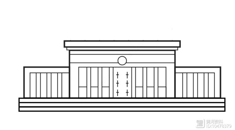 简笔画人民大会堂简笔画 分步画法
