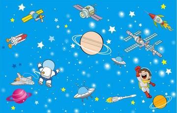 幼儿园学前班背景墙壁纸海底世界宇宙星空图片简笔画黑夜的星空和流星