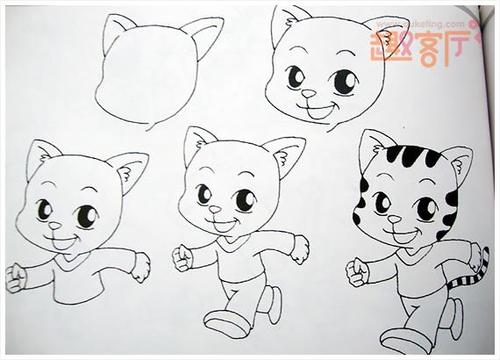 动物简笔画画小猫的简笔画