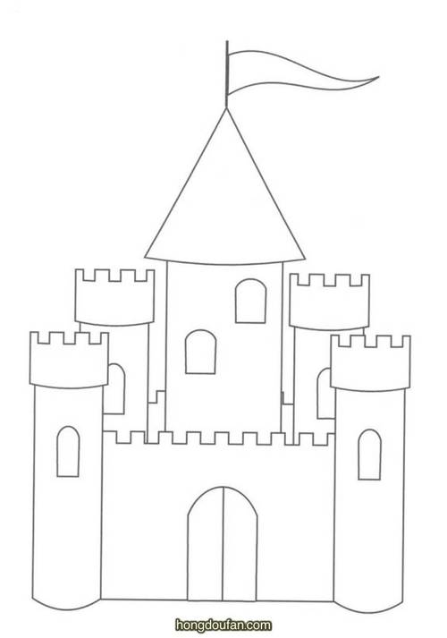 10个简单有趣的大城堡儿童简笔画