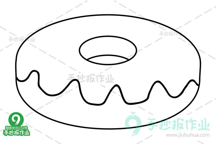 简单甜甜圈简笔画