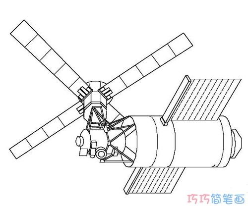 素描人造卫星怎么画好看简单卫星简笔画图片