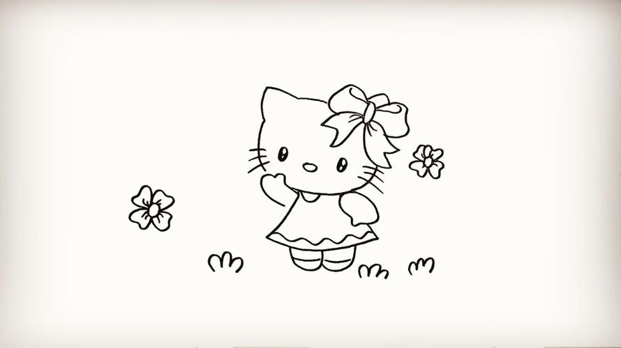 简笔画-hello kitty