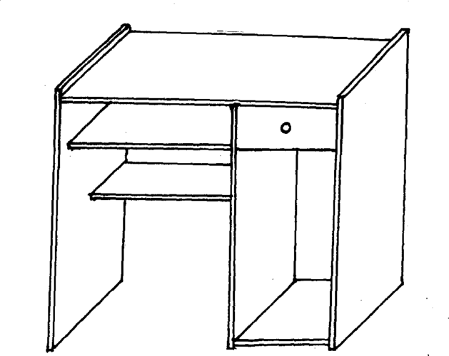 电脑桌简笔画