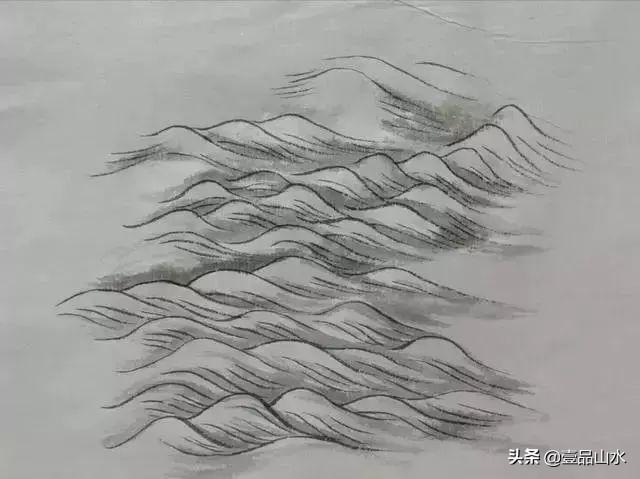 怎么画波浪的简笔画波浪怎么画简笔画 简单的山水画波浪法涟漪法