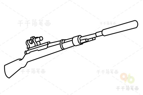 绝地求生98k枪简笔画快速学会