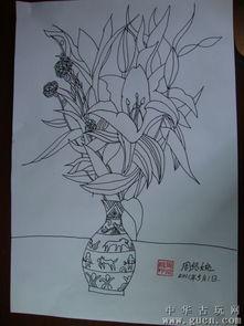 花瓶怎么画素描过程简笔画