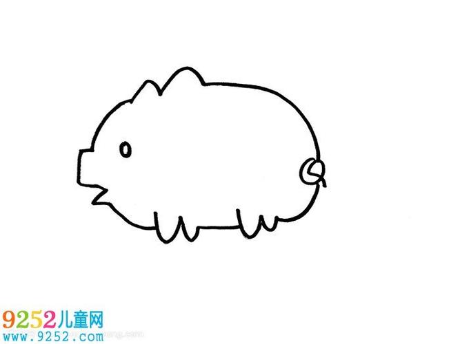 用3个w和一个q怎么画猪 小猪简笔画