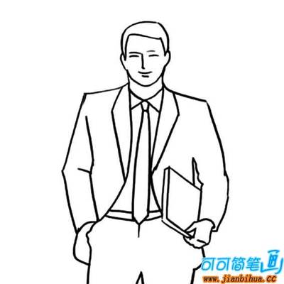 现代男人简笔画大图