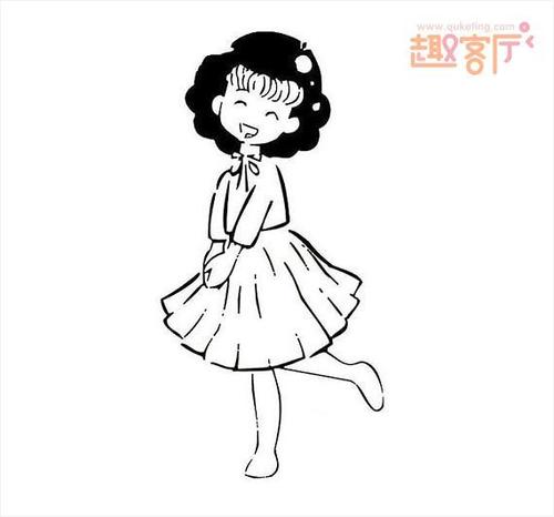 儿童简笔画人物小女孩 画小女孩又简单又漂亮