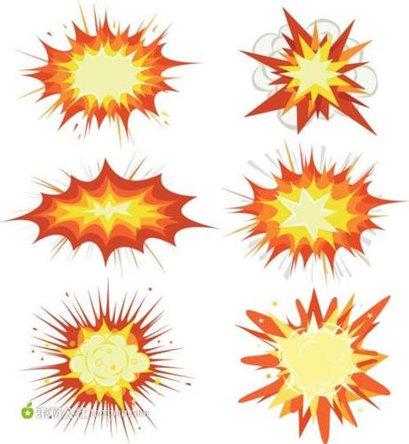 爆炸彩色简笔画