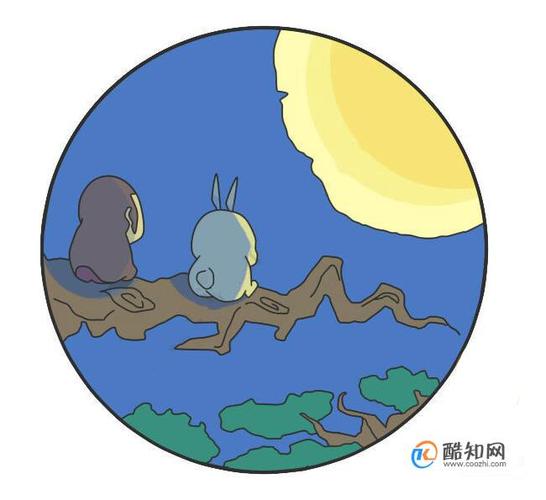 幼儿中秋赏月简笔画法优质