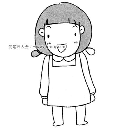 小学生女孩子简笔画图片