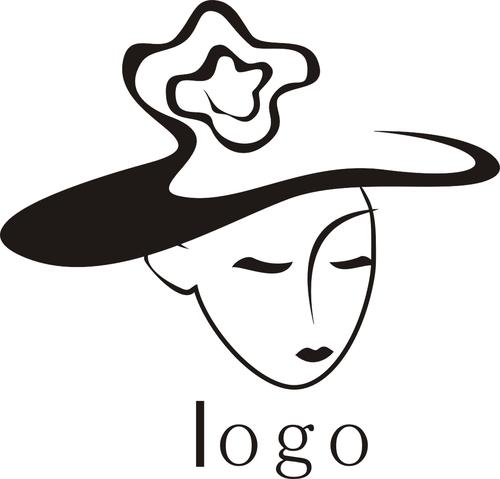 女性logo简笔画