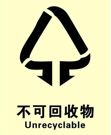 不可回收标志的简笔画