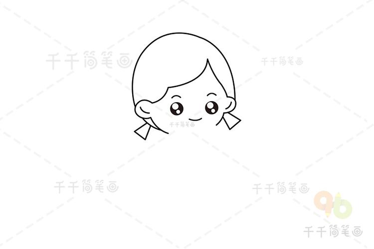 可爱小女孩简笔画教程