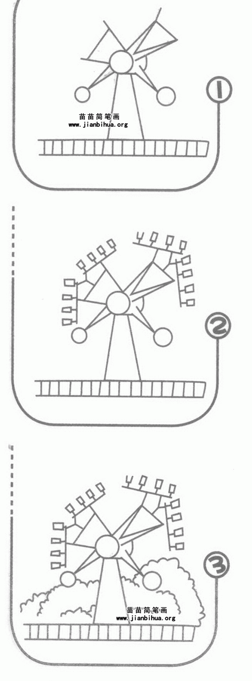 乐园简笔画示例图片 儿童游乐园的资料 游乐园是一种综合的娱乐场所