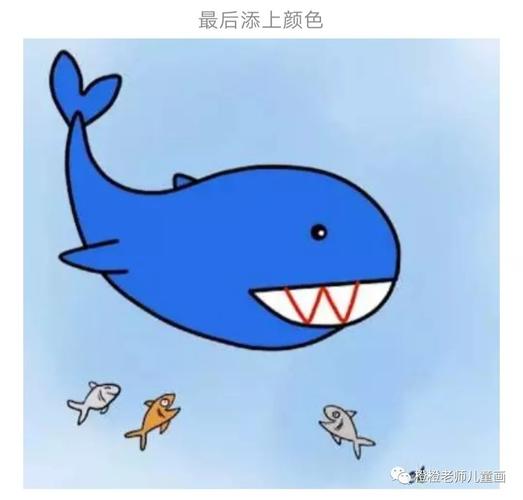 简笔画大鲨鱼