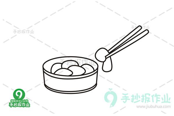 糖油粑粑简笔画