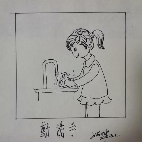 滦州市第四实验小学教师简笔画战疫