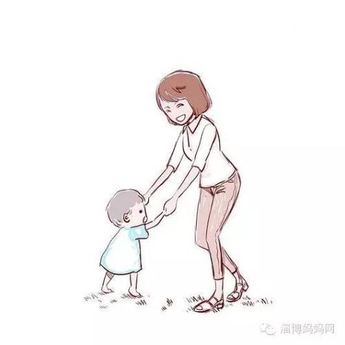 妈妈牵孩子手简笔画