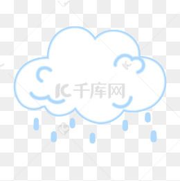 彩色的小雨点简笔画